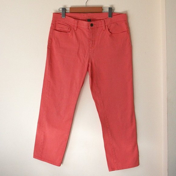 Lauren Jeans Premium Ankle Cropped Coral Jeans Mid Rise Size 10 - Picture 5 of 8